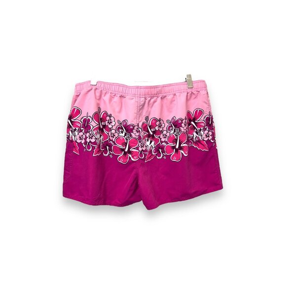 Big Dogs Mens Pink Floral Logo Mascot Unlined Board Short Swim Trunks X Large - Picture 2 of 8